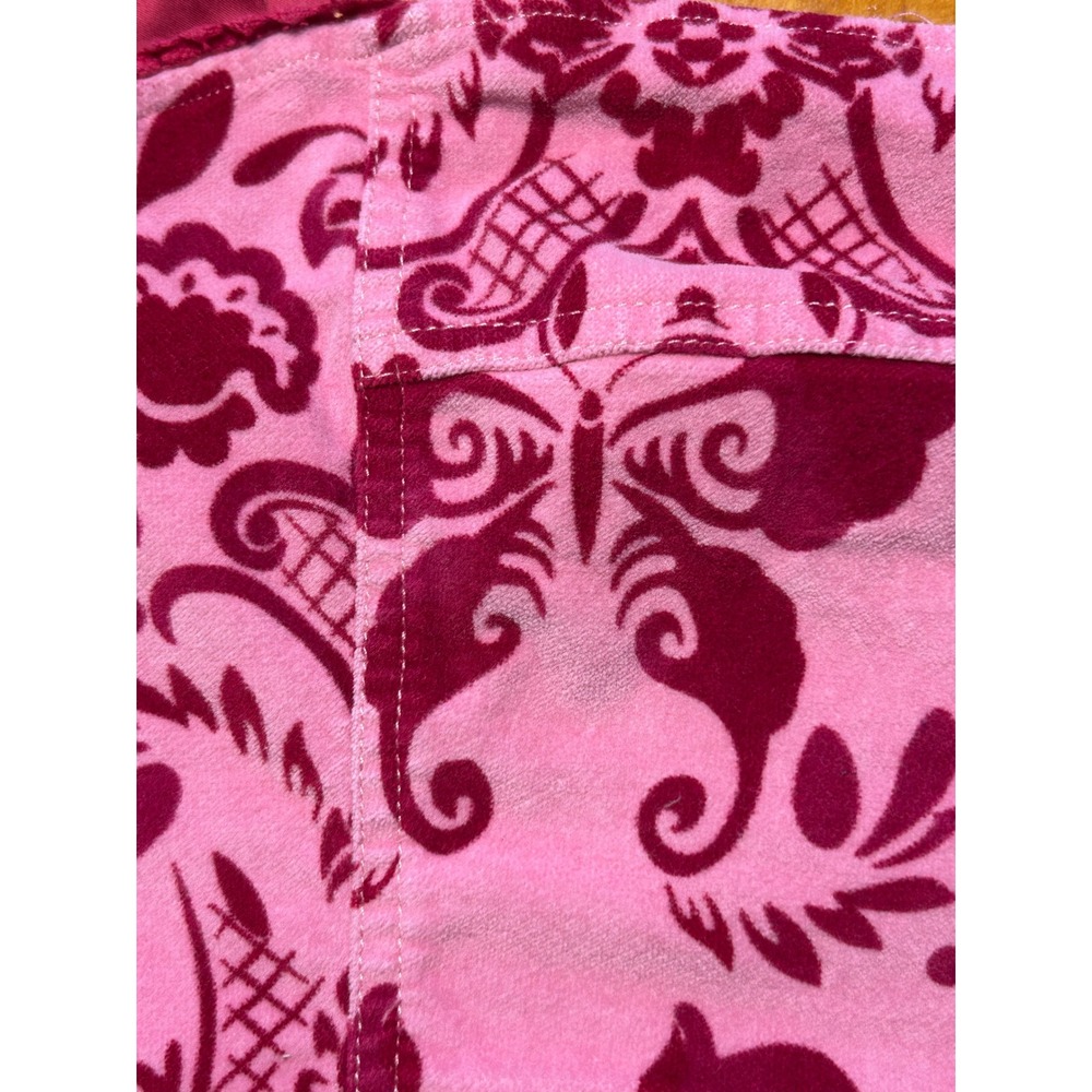 UO Y2K Whimsigoth Fairy Grunge Pink Butterfly Flocked Corset Crop Top Damask - Picture 6 of 9